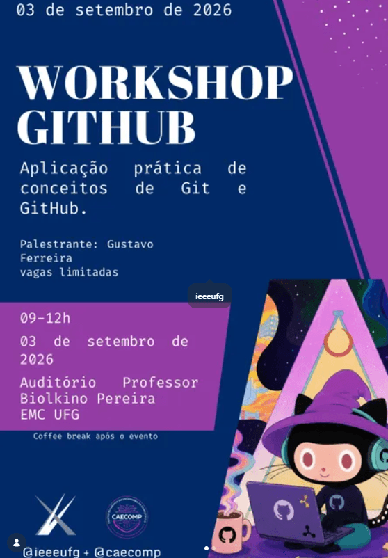 Cartaz de Workshop GitHub